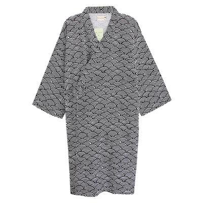 Soft To the Japanese Front Home Work Hotel Bathrobe, Jinbei, Pajamas, Yukata, Men's, Women's, 100% Cotton, Touch, Style, Opening, Nightwear, Wear,