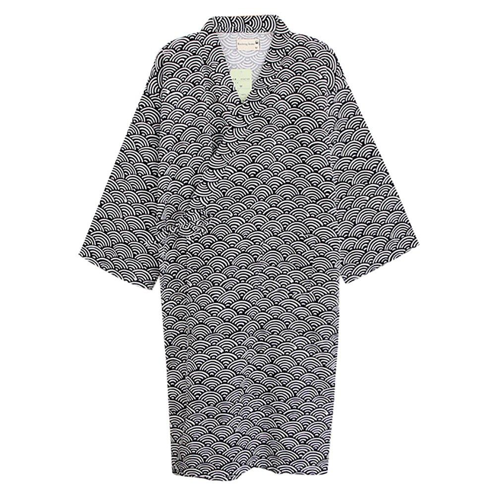 Soft To the Japanese Front Home Work Hotel Bathrobe, Jinbei, Pajamas, Yukata, Men's, Women's, 100% Cotton, Touch, Style, Opening, Nightwear, Wear,