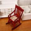 1:12 Dollhouse Pocket Wooden Rocking Chair Crafts
