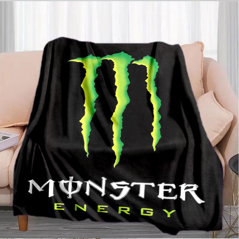 Výkonná energetická nápojová logo deka Vhodná na pohovky, postele, kancelárie a kempovanie - Perfektný darček na Halloween Vianoce
