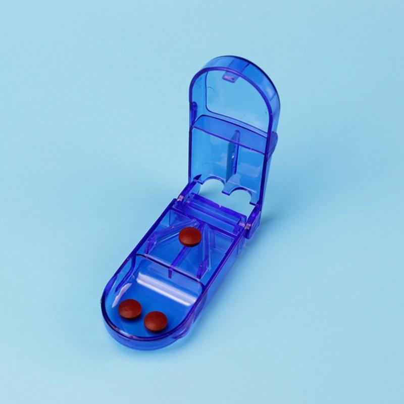 1 PC Medicine Tablet Cutter Pill Storage Box Splitter Drugs Tablet Cutter Divider Storage Case Health Care Pill Medicine Case