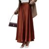 Solid Color Elastic Waist Loose Skirt Solid Elastic Waist Loose Skirt for Women