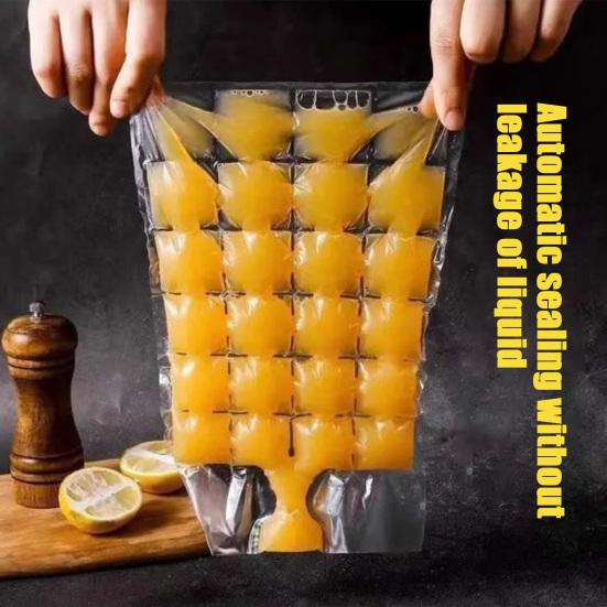 Jednorázový sáček na led Samouzavírací sáčky na výrobu ledu Snadné uvolňování Stohovatelné sáčky na ledové obklady pro koktejly víno Výrobník na mrazení