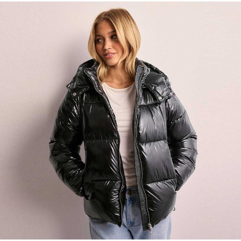 New Women's Casual Sports Hooded Cotton Jacket with Zipper Clip Autumn and Winter Women's Clothing Cotton Jacket Coat