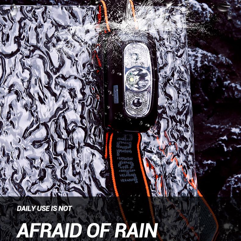 Mini Wiederaufladbare Leistungsstarke Sensor Scheinwerfer Angeln Camping USB Kopf Taschenlampe COB LED Kopf Licht Taschenlampe Scheinwerfer Front Laterne