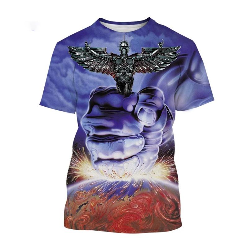 Anime Girl Pattern 3D Printing Short Sleeve Street Hip Hop Fashion T-shirt Comfortable Casual Oversized Men's Tops Clothing