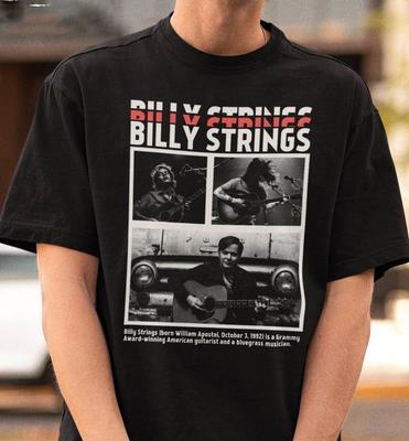 Billy Strings Vintage Short Sleeve Unisex T-shirt Black Cotton All Sizes BO1072 Unisex T-Shirt