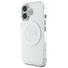 Guess IML Metal Colored Circle Classic Logo MagSafe case for iPhone 16 white