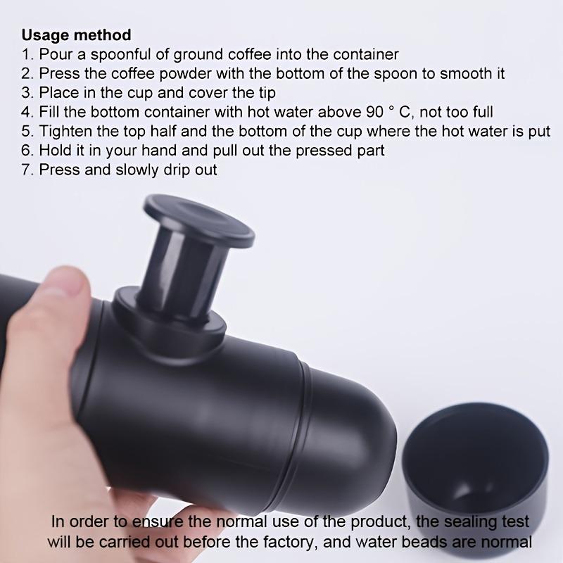 140ml Reise Outdoor Espresso Kaffeemaschine Mini Handpresse Manuelle Kaffeemaschine Tragbare Kapsel Kaffeemaschine Ideal als Geschenk