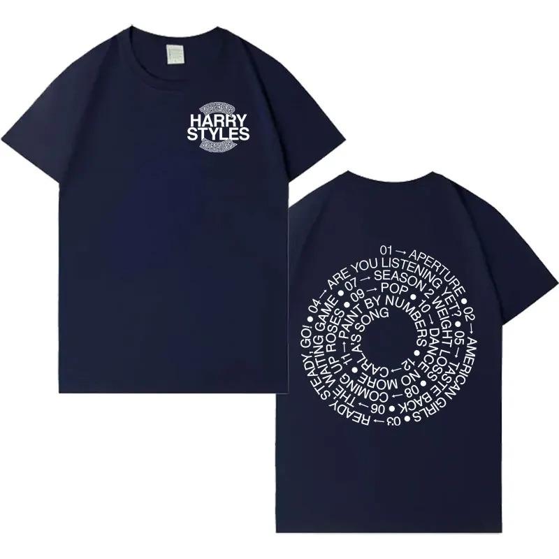 T-shirt Imprimé Lettres 2026 Nouveau Album Harry Styles T-shirt HipHop Confortable Ample Unisexe Décontracté Col Rond