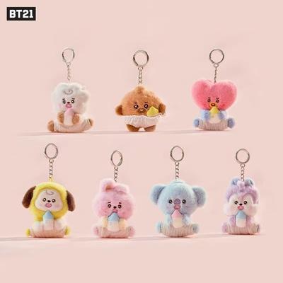 BTS BT21 Plüschpuppe Kpop Schlüsselanhänger Plüschtier Neugeborenen-Version