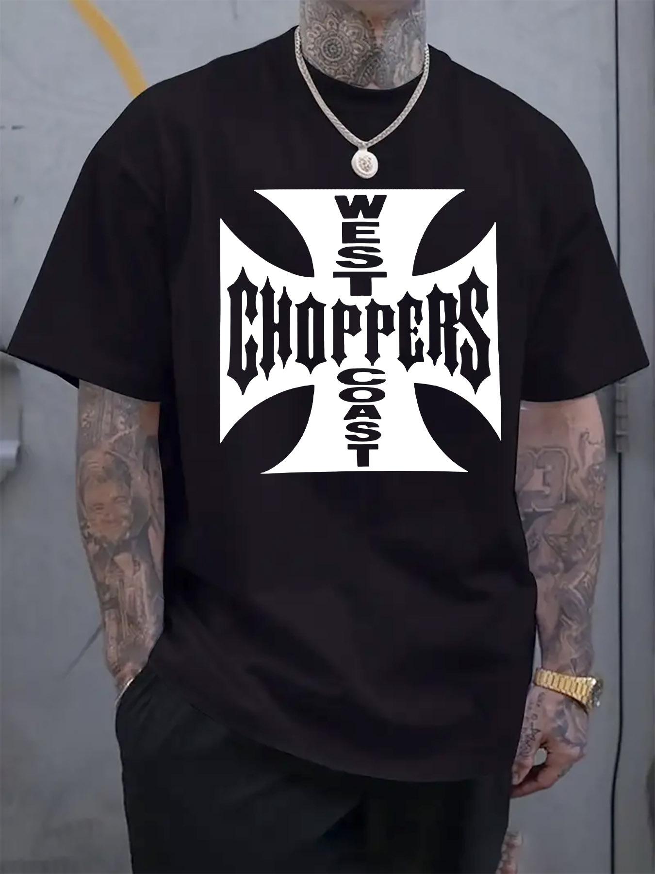 Футболка с графическим логотипом West Coast Choppers - Светло-серая Повседневная футболка с коротким рукавом L