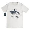 Killerwal Anatomie T-Shirt - Handgezeichnetes Orca-Design, Siebdruck auf weichem