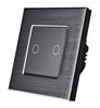 Bingoelec 2 Gang 1 Way New UK/EU Standard Aluminum Panel Button 700W Load Touch Wall Dimmer Switch for Led Lights