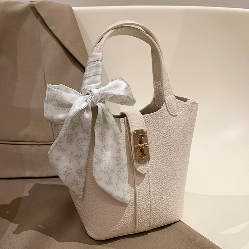 Fashion Simple Shoulder Crossbody Bags Portable Women PU Leather Handbags with Purse Retro Elegant Female Mini Tote Bucket Bags