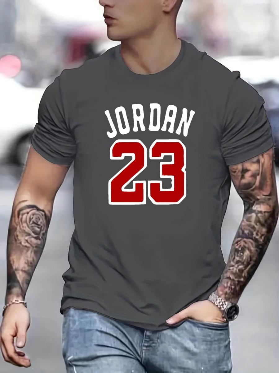 New trendy clothing Zomer 3D Print Heren Casual Losse Mode 23 Letter Bedrukt Comfortabel Ronde Hals Korte Mouw T-shirt Top 3XL
