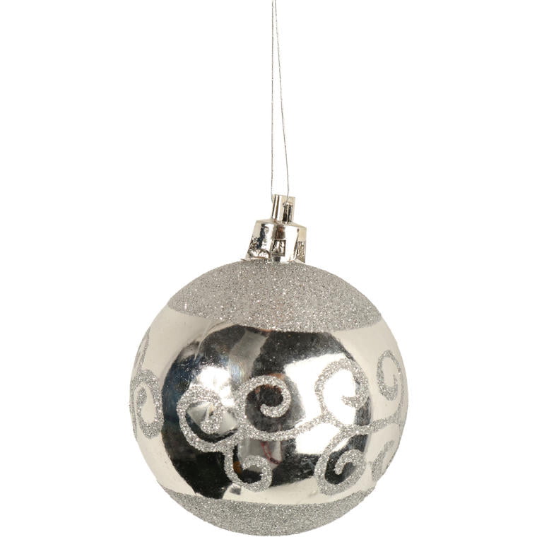 Set of 4 baubles/60mm in a tube