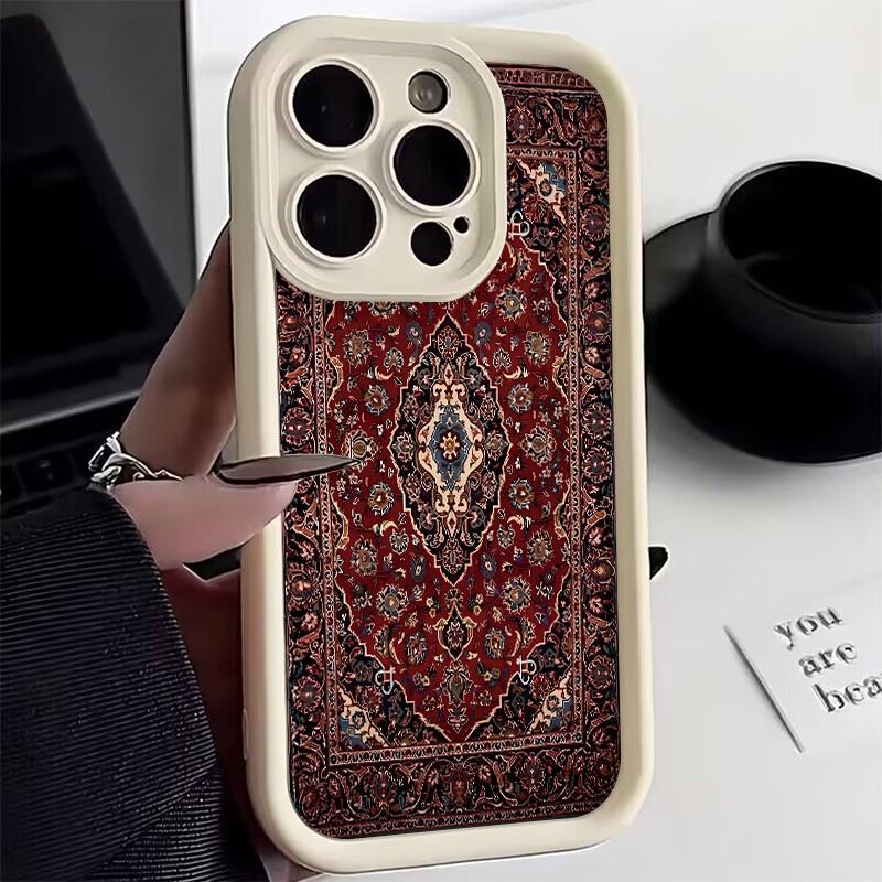 Vintage Pattern Bumper Phone Case For Samsung Galaxy S25 S24 S23 S22 S21 Ultra Plus FE Funda A16 A26 A36 A56 A55 A54 Candy Cover