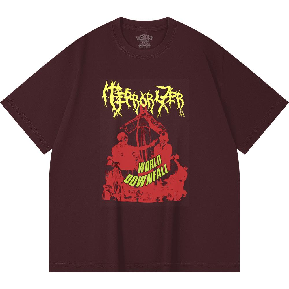 230 Gsm 100% Cotton Heavy Metal T-Shirt  Rock Band Popular Music Print Unisex Heavy Cotton T Shirt