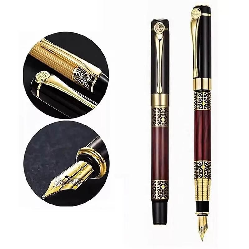 Retro Metall Füllfederhalter Nachfüllbare Tinte Elegant Geschenk zum Schreiben Schreibwaren Büro Schulbedarf