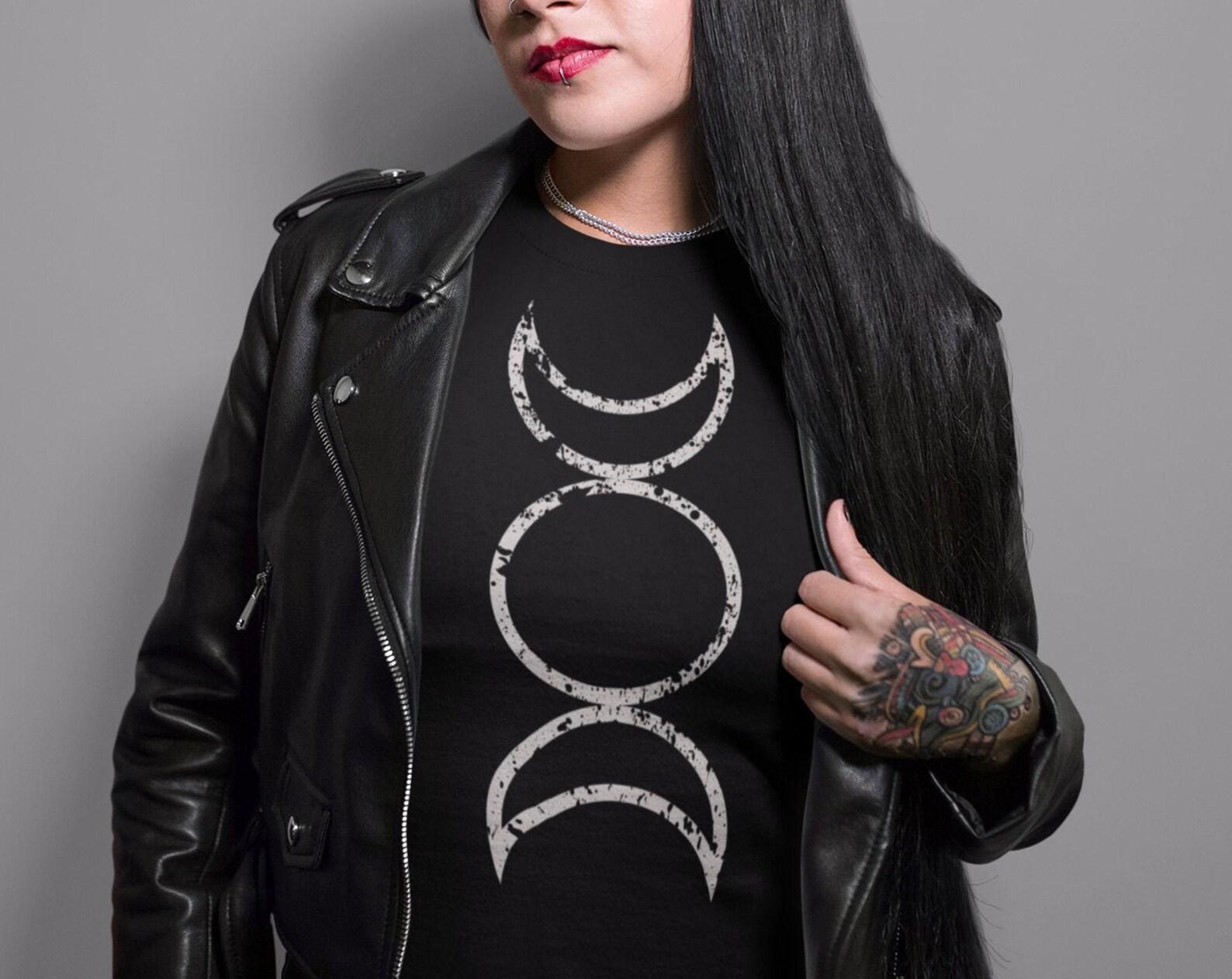 Moon Phases T-Shirt: Pagan Wiccan Apparel 2XL