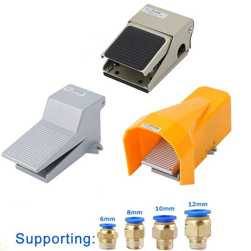 Pneumatic 4F210-08L Foot Pedal Valve Cylnder Control Switch FV320 FV 420 4F210-08G Ttwo Position Five Links