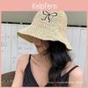 Fluffy Butterfly Embroidered Straw Hat With Wide Brim For Summer Beach Vacation Sun Protection