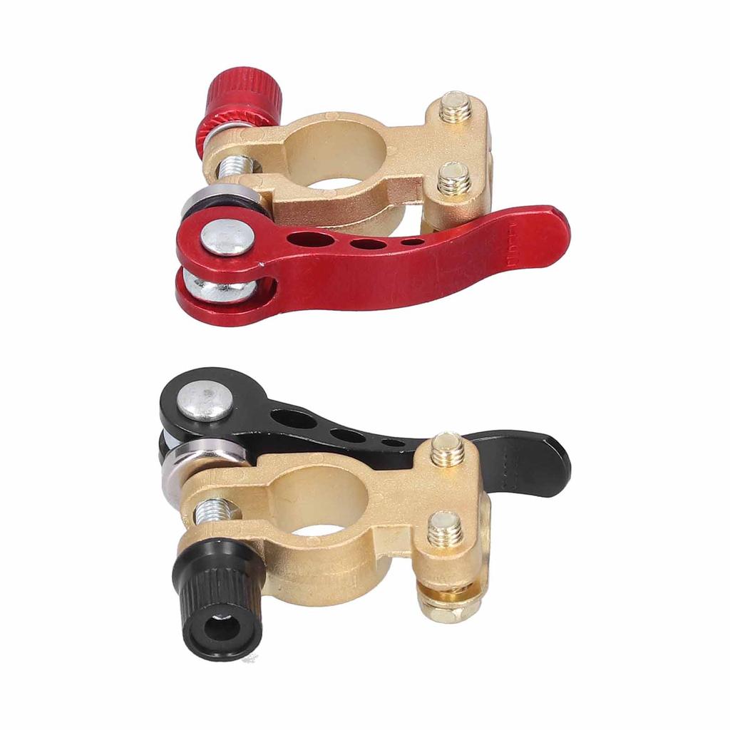 2pcs Battery Terminal Clamps Quick Disconnect Shut Off Connector for 12V 6V 24V Boat UTV Tractor