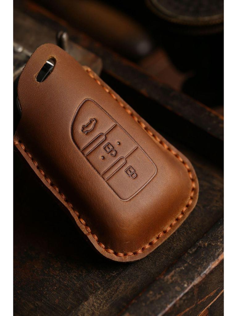 Genuine Leather Key Bag for Dongfeng Fengshen: Men's Car Key Protection Cover