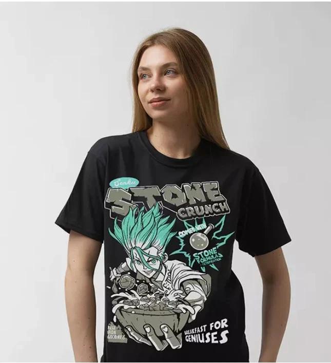 Anime Senku TShirt Dr Stone Ishigami Black T Shirt Size S 4XL S