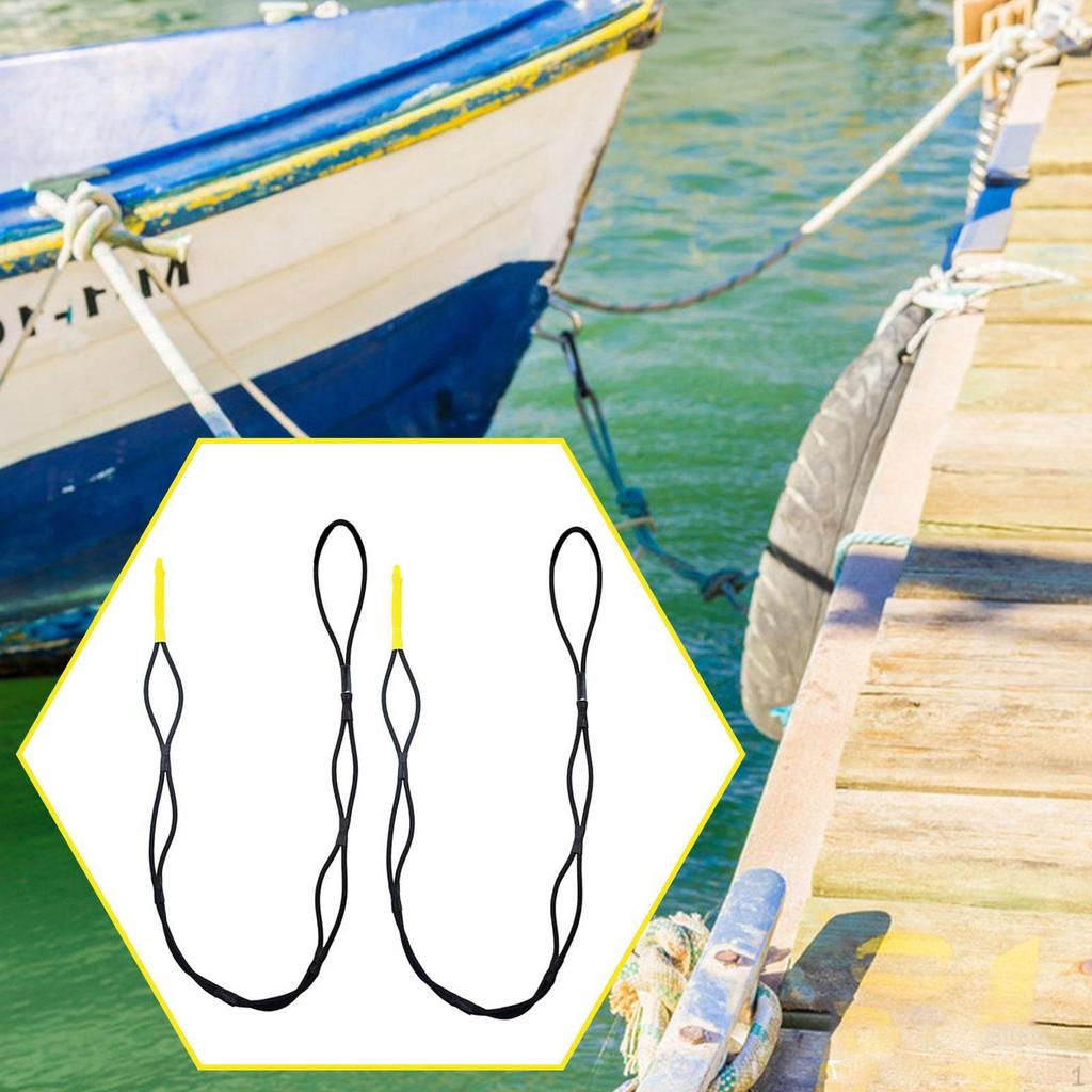 Bungee Dock Line Mooring Rope Boat Accessories Stretches To 5.97ft for Docking Boating