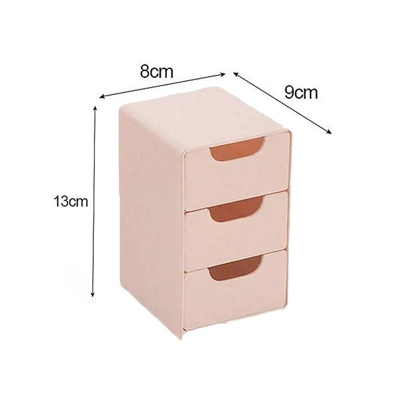 Chic 3-Tier Desk Organizer With Drawers - Ideal For Office Supplies, Jewelry & Cosmetics Storage - Portable Divider Box