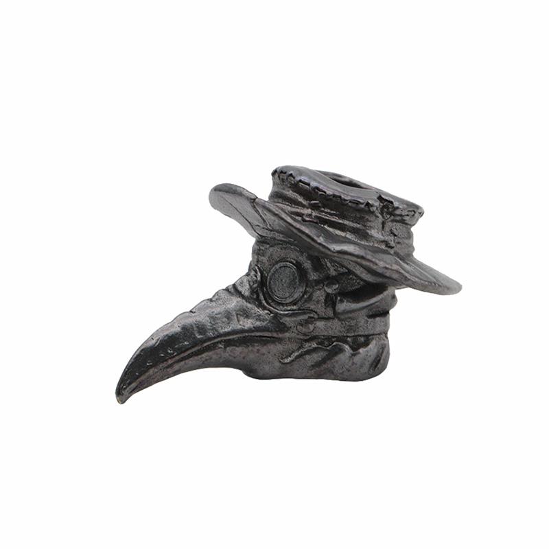 Medieval Europe Long Beak Mask Doctor Brass Knife Bead Lanyard Pendants DIY Paracord EDC Outdoor Tool Woven Hangings Accessories