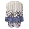 Women's T Shirt Tee Print 3/4 Sleeve Daily Weekend Fashion Basic Square Neck  Regular Top