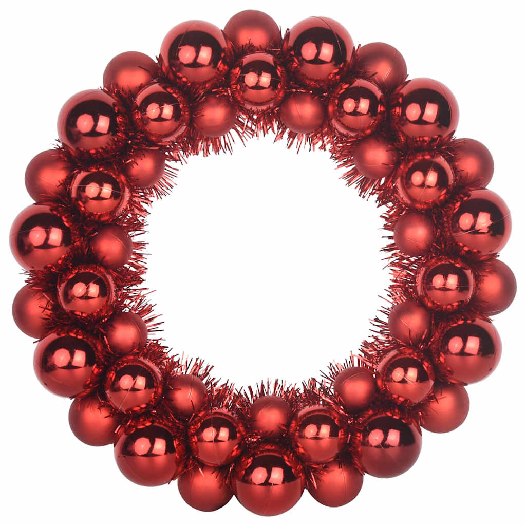 Christmas Ball Wreaths 2 pcs Red 33 x 33 x 7 cm Polystyrene