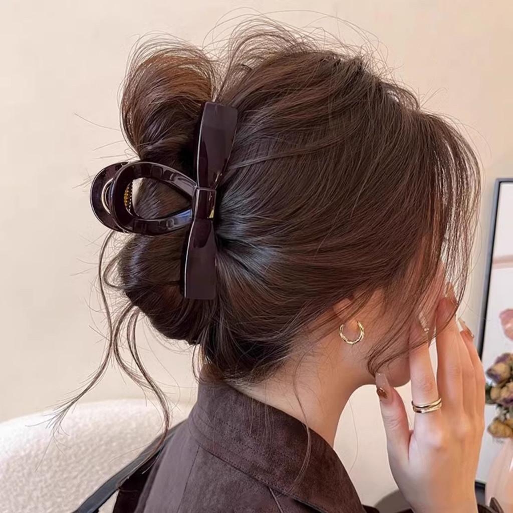 Elegant Acrylic Butterfly Bow Hair Clip Large For Women Summer Updo Hairstyling