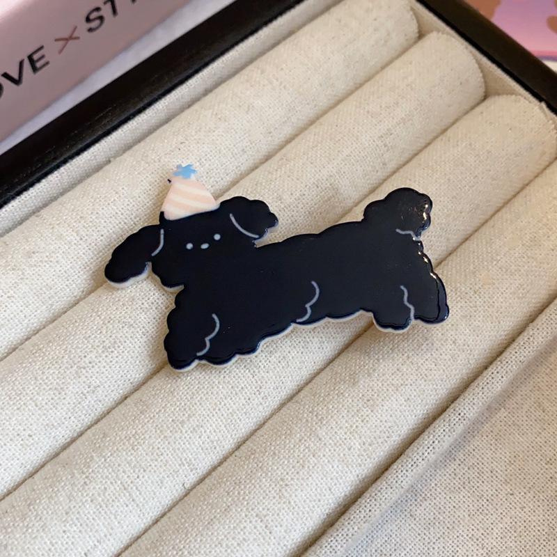 

Korean Cartoon Christmas Puppy Hair Clip: Cute, Girly Duckbill with Heart Design