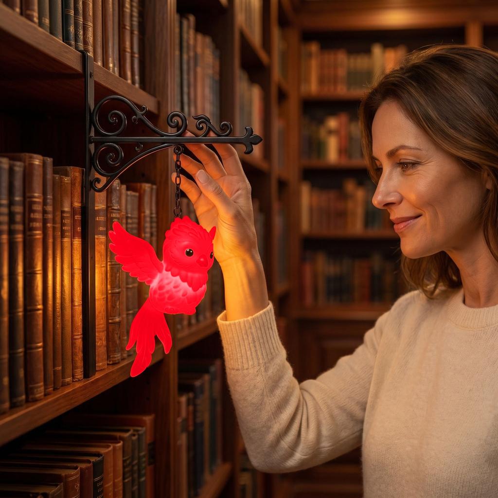 Fire Bird Decorative Bookshelf Light for Library Reading