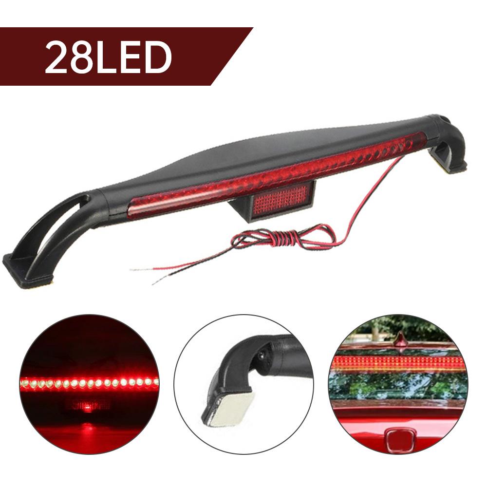 Universal 12V Car Third Brake Lights Bar Rear Parking Signal Lamp 28 LED Truck High Mount Stop Warning Light