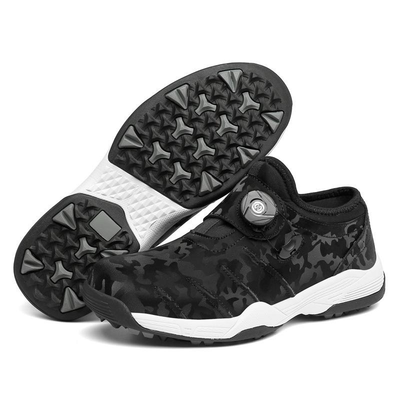 

Golf shoes spring new large size couple non-slip casual shoes rotating button waterproof sports shoes men 35