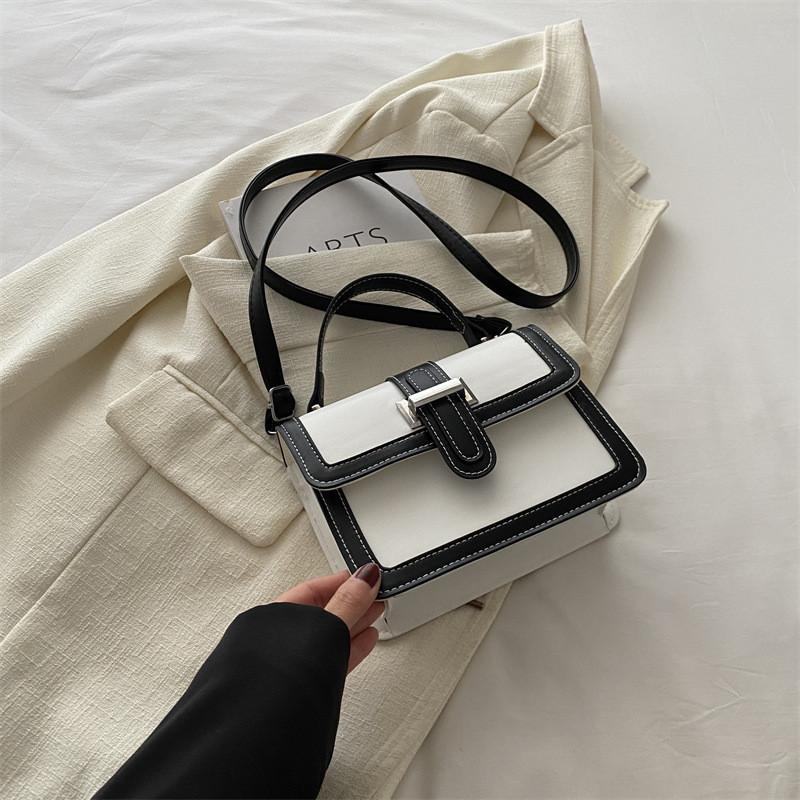 Chic Retro Women's Tote Bag In Classic Black White Brown And Khaki For Everyday Fashion