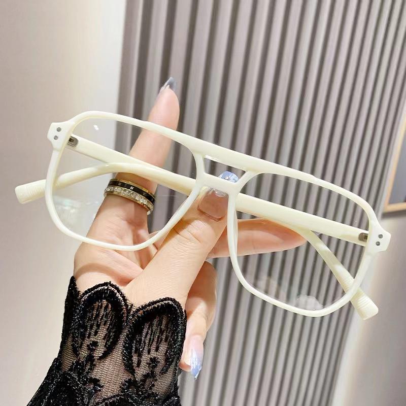 Square Double Bridge Anti Blue Light Glasses for Men Women Computer Eyewear Blue Light Blocking Optical Frames