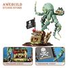 NEUER Piraten-Oktopus MOC Bausteine Kreatisches Meeresungeheuer DIY Steine Puzzle Spielzeug Tier Tiefsee Montage Modell Erwachsener Kind Geschenk