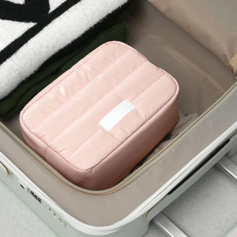 Women's Makeup Bag With Zippered Closure Cosmetic Pouch Toiletries Bag For Travel Daily Use And Gym Essential