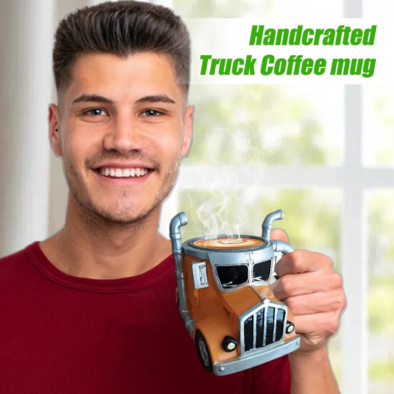 Creative Design Truck Coffee Mug Semi Truck Handcrafted Coffee Cup Ice Milk Cups for Tea Juice Milk Latte Hot Beer Cups