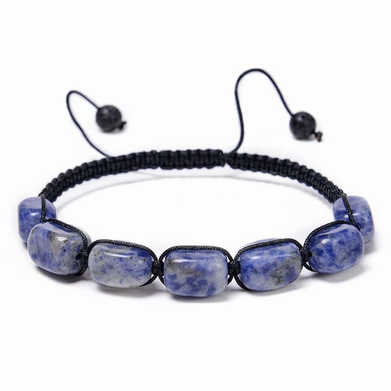 Adjustable Handmade Woven Natural Stone Crystal Beaded Bracelet