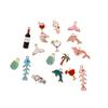 Alloy Pendant Accessories Starfish Sea Shell Gold Necklace Platinum Plated Cartoon Printing Electroplated Handmade Red Wine Rings
