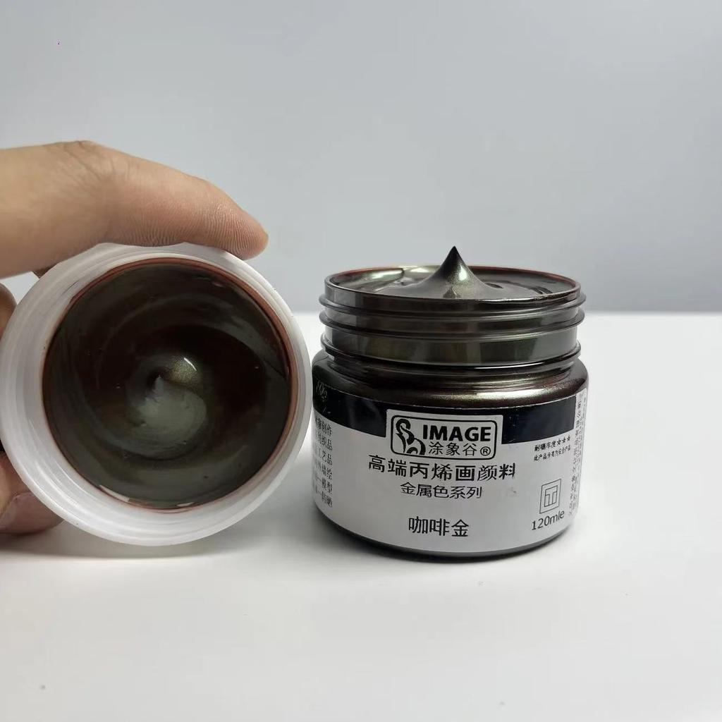 Pigmento Acrilico Metallizzato Perlescente da 100 ml Impermeabile Protezione Solare Pittura Murale Pittura con Foglia d'Oro Decorazione Linea