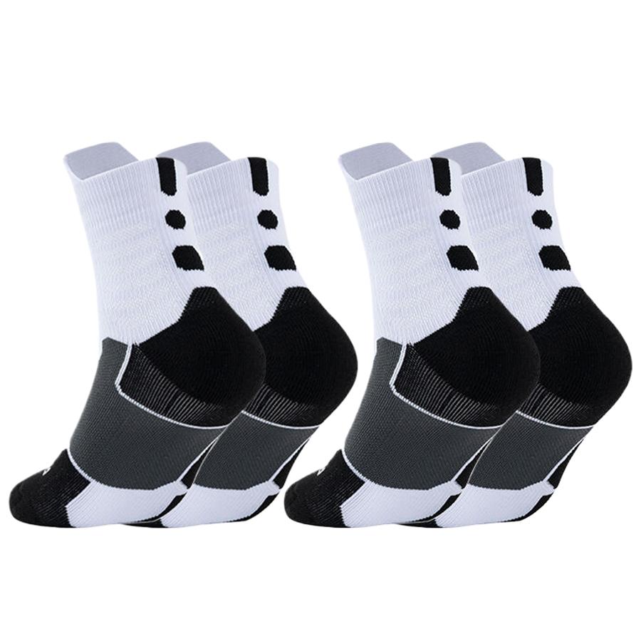 

2 пары спортивных носков с полотенцем для мужчин и женщин, для футбола, баскетбола, бейсбола, регби, футбола, велоспорта, мягкие, нескользящие спортивные носки EU37-45 US7-10