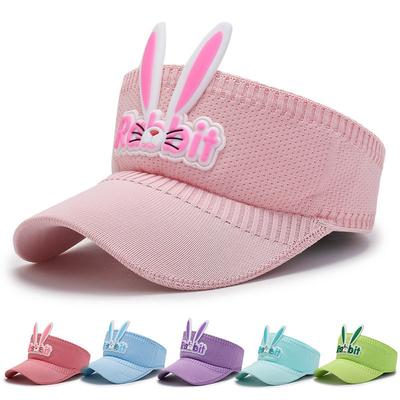 Summer Children's Sun Hat Baseball Cap Baby Sun Hat Boys and Girls Empty Top Hat Cartoon Cap Rabbit